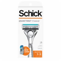 Schick Quattro Titanium 4-Blade Men's Razor and Razor Blade Refills