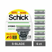 Schick Hydro Sensitive 5-Blade Razor Refills for Men with Flip-Back Precision Edger Perspective: Main