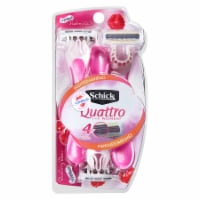 Schick Quattro for Women Raspberry Rain Razors Perspective: Main