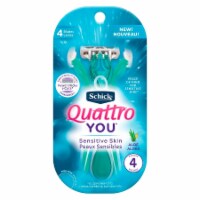 Schick Quattro You Sensitive Skin Disposable Razors Perspective: Main
