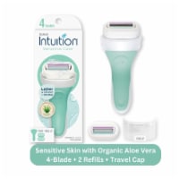 Schick Intuition Sensitive Care With Natural Aloe Women's Four-Blade Razor Kit