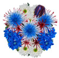 Patriotic Bouquet - Blue, Red, & White