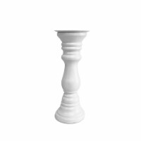 10 H Sheffield Candle Holders Metallic White