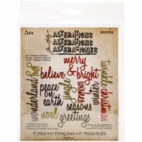 Sizzix Thinlits Dies By Tim Holtz 17/Pkg-Script Holiday Words