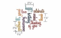 Sizzix Thinlits Dies By Tim Holtz 13/Pkg-Celebration Script Words