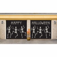 My Door Decor 285901HALL-016 7 x 8 ft. Happy Halloween Skeletons Halloween Door Mural Sign Sp