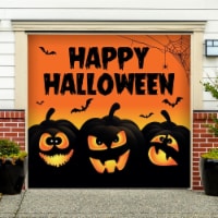 My Door Decor 285903HALL-005 7 x 8 ft. Happy Halloween Jack O Lanterns Halloween Door Mural S