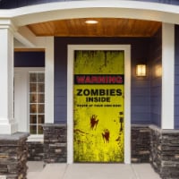 My Door Decor 285906HALL-004 36 x 80 in. Zombies Inside Halloween Front Door Mural Sign Banne
