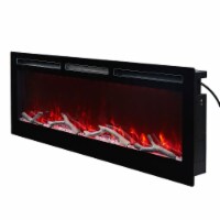 Edyo Living Wall Mount or Recessed Electric Fireplace with Touch Screen, 60 Inch