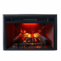 Edyo Living 35-Inch Ventless Recessed Electric Fireplace Insert w/Colorful Flame