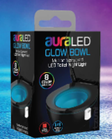 Tzumi auraLED Glow Bowl LED Toilet Night Light - White
