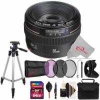 Canon Ef 50mm F/1.4 Usm Lens With Filter Kit + Accessory Bundle