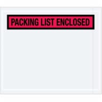 Box Partners PL491 7 x 6 in. 2 Mil Poly Red Packing List Enclosed Envelopes