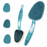 4-N-1 Handy-Home Cleaning Set Purposes Wood Windows Mirrors Tough Dirt - 3 Changeable Pads