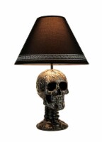Light of Wisdom Gothic Tribal Skull Table Lamp with Shade