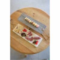 Grey Marble Long Cutting Board with Handle Perspective: Main