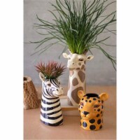 Kalalou CDV2088 3.5 x 10.5 in. Ceramic Safari Animal Succulent Holders, Multi Color - Set of