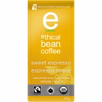 Ethical Bean Fairtrade Organic Coffee, Sweet Espresso Medium Dark Roast, Ground Espresso Coffee Perspective: Main