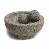 HealthSmart 8 Inch ranite Molcajete Set a Stylish Yet Durable Mortar  Pestle Set