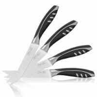 4-Piece Steak Knife Set, 9 1/8 Inch Stainless Steel Serrated Blade, Full Tang w/ ABS Overlay