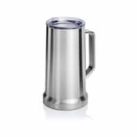 22 Ounce Beer Mug with Lid and Handle, Stainless Steel, Vacuum Insulated Stein