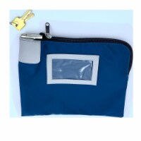 Huron HASZ0018 Nylon Locking Cash Bag&#44; Blue