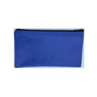 Huron HASZ0082 6 x 11 in. Flat Vinyl Zipper Bag&#44; Blue - Pack of 2