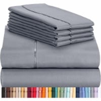6 Piece Premium Bamboo Sheet Set, Deep Pockets, 50 Colors, 2200 Count, Eco-Friendly, Wrinkle