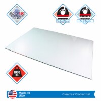 Glaciermat Heavy Duty Glass Chair Mat for Hard Floors & Carpets - 36  x 42