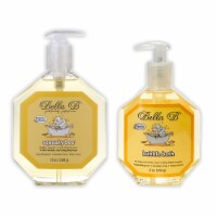 Bundle: Squeaky Bee Baby Wash & Shampoo 13 oz and Bubble Bath 8 oz