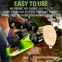 Greenworks 40 Volt Chainsaw with Battery & Charger Perspective: Main