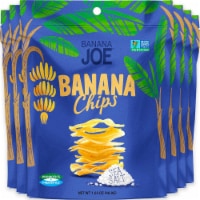 Banana Chips Sea Salt (6 Packs) Gluten Free, Vegan, no sugar added, healthy chips Perspective: Main