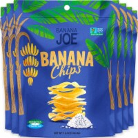 Banana Chips Sea Salt (6 Packs) Gluten Free, Vegan, no sugar added, healthy chips