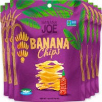 Banana Chips Sriracha (6 Packs) Gluten Free, Vegan, healthy chips for kids adults