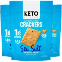 Keto Crackers low carb crackers (Sea Salt) Keto friendly zero carb no sugar added gluten free