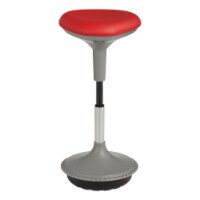Adjustable Height Active Learning Stool - Padded Office Stool with Rocking Motion- Red
