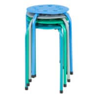 Assorted Contemporary Color Stacking Stool Set for Home, Office, Classrooms (Pack of 4)