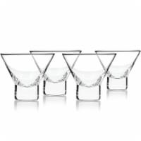 Viski Heavy Base Crystal Martini Glasses