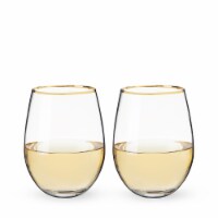 Gilded Stemless Wine Glass Set by Twine Perspective: Main