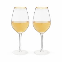 Gilded Stemmed Wine Glass Set TwineÂ® Perspective: Main