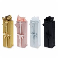 Cakewalk™ No-Mess Glitter Bow Single Bottle Wine Bags - Assorted
