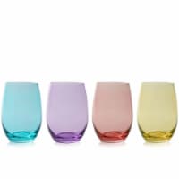 True Fabrications Color Stemless Wine Glass Set Perspective: Main