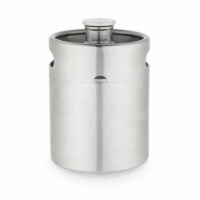 True 5773 64 oz Tanked Growler Keg, Silver