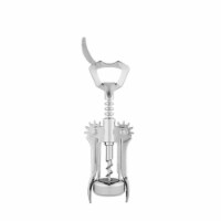 True 5819 Glider Winged Corkscrew with Foil Cutter, Silver