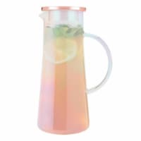 Pinky Up Charlie Iridescent Glass Iced Tea Carafe - Clear Perspective: Main