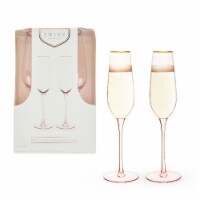 Rose Crystal Champagne Flute Set by Twine®