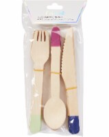 Cakewalk™ Color Dipped Bamboo Utensils 24 Piece - Assorted Perspective: Main