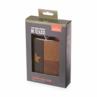 Foster & Rye 7156 Leather Texas Flask, Brown
