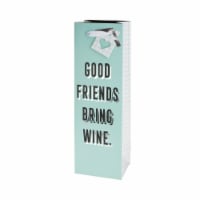 True Fabrications Good Friends Bring Wine Single-Bottle Wine Bag