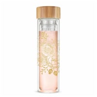 Pinky Up Blair Bouquet Glass Travel Infuser Mug- Clear Perspective: Main